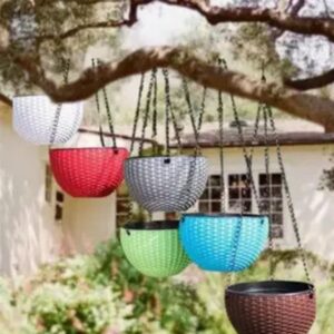 Plastic hanging planter