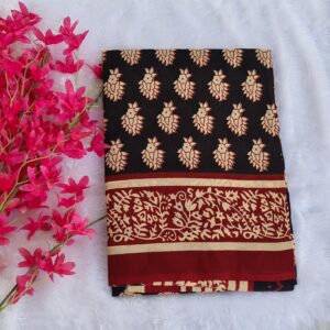 Black Cotton Saree