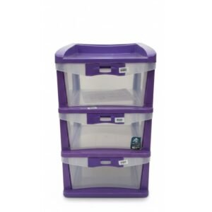3-Tier Plastic Storage Drawer Unit