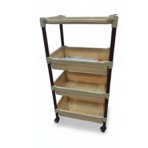 4-Tier Plastic Multipurpose Storage Trolley.