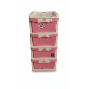 4-Tier Portable Plastic Drawer Storage Cabinet