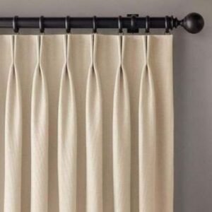 Grecian Border Inverted Pleat Curtains