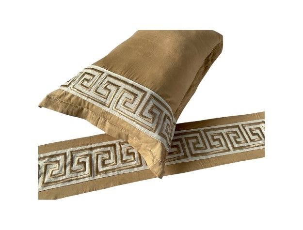 LuxeHome Premium Greek Key Border Cotton Bedsheet Set with Matching Pillow Covers5 LuxeHome Premium Greek Key Border Cotton Bedsheet Set with Matching Pillow Covers