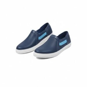 M-Power Men’s Textured Navy Blue Slip-On Sneakers