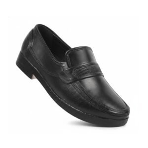 MEDAL Gents Collection Executive Series Black Textured Loafers