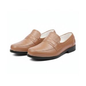 MEDAL Gents Collection Executive Series Tan Woven-Texture Loafers