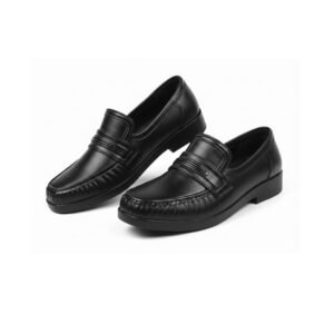 Men’s Classic Textured Faux-Leather Slip-On Loafers