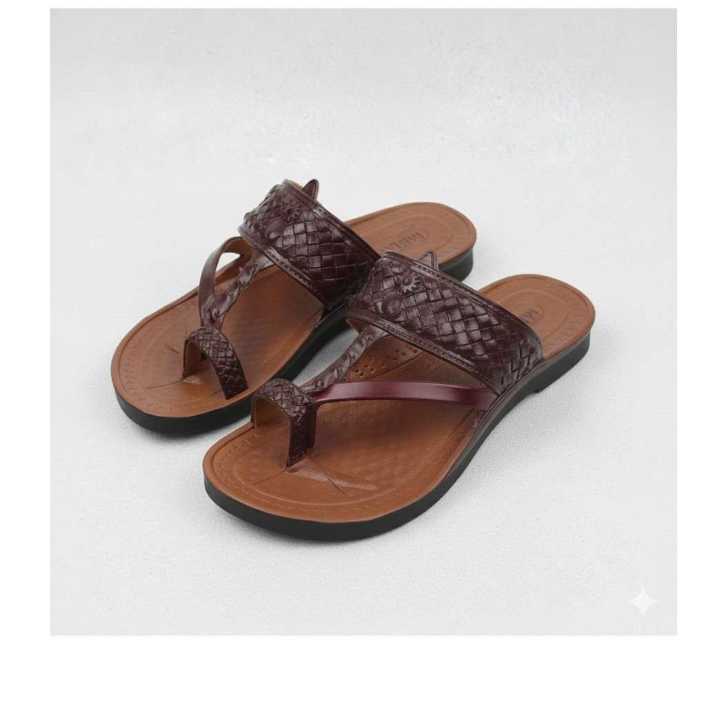 Premium Braided Leather Kolhapuri Sandals with Ergonomic Comfort Sole1 Premium Braided Leather Kolhapuri Sandals with Ergonomic Comfort Sole