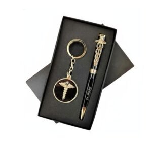 RC Executive Doctor’s Gift Set Golden Caduceus Pen & Keychain (KP - 110)
