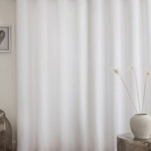 Ultra-Soft Pure White Triple-Weave Blackout Curtains