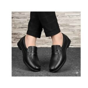 Urban Executive Men’s Textured Leather Slip-On Professional Loafers