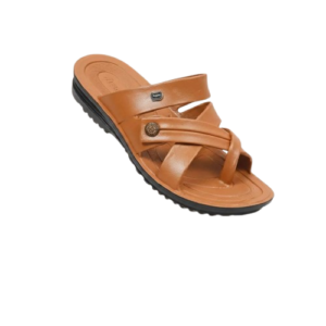 Urban Walk Men's Premium Tan Cross-Strap Comfort Sandals