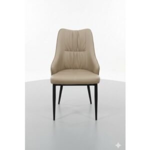 Beige Leatherette Executive Dining Chair