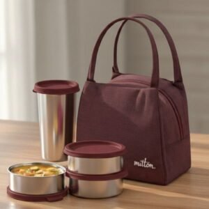 Milton Bling Insulated Meal Management Set with 3 Steel Containers & Tumbler