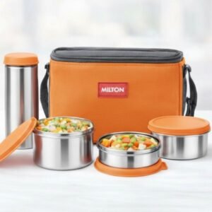 Milton Delicious Combo Insulated Lunch Set with 3 Steel Containers & Steel Tumbler