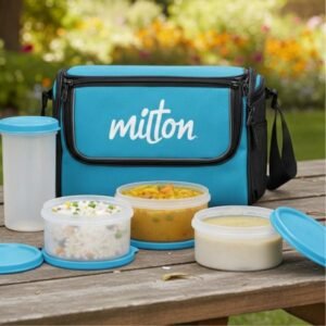 Milton Meal Combi 3 Combo with Microwave-Safe Steel Containers & Plastic Tumbler