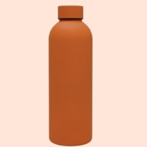 Minimalist Matte Orange Insulated Bottle