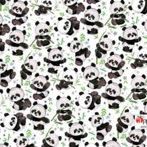 Panda Playtime Hand-Drawn Bamboo & Panda Bear Art Wallpaper