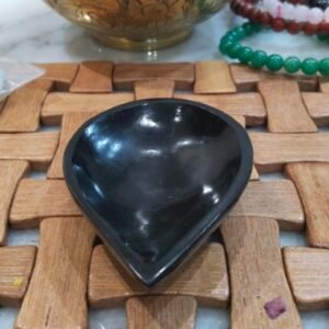 Premium Handcrafted Black Softstone Diya for Pooja, Meditation & Home Decor