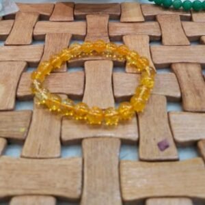 Premium Natural Citrine Gemstone Healing Bracelet for Wealth, Success & Solar Plexus Chakra