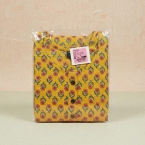 Shraddha Fashion Women’s Mustard Yellow Floral Print Kurti (Size 2XL)