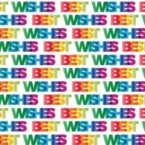 Spectrum Celebration Best Wishes Multicolored Typographic Wallpaper