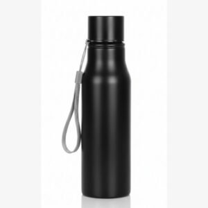 TitanSteel Onyx Insulated Stainless Steel Bottle with Integrated Carry Strap