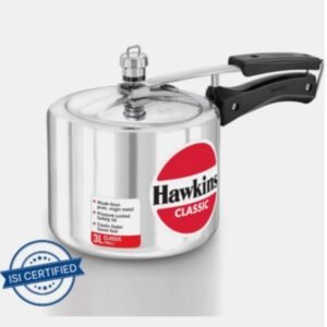 Hawkins Classic 1.5 Liter Aluminium Pressure Cooker Small ISI-Certified Inner Lid Cooker with Cool-Touch Handle